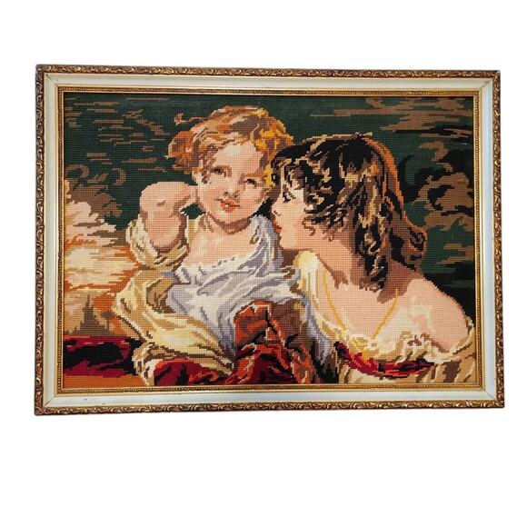 Vintage Stitched European Picture - Picture 1 of 4